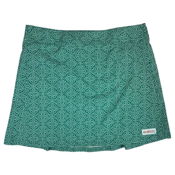 RipSkirt Rip Skirt Green Abstract Linear Print Mini Skirt Size Medium - Picture 1 of 4